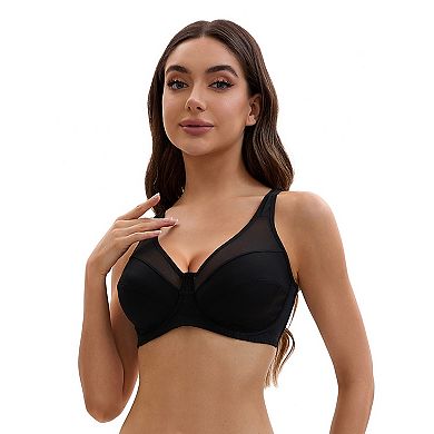 Women's Mesh Adjustable Strap Underwire Soft Bras