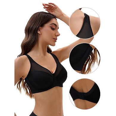 Women's Mesh Adjustable Strap Underwire Soft Bras