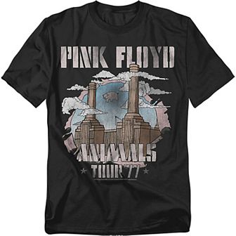 Big & Tall Pink Floyd Animals Tour '77 Black Graphic Tee