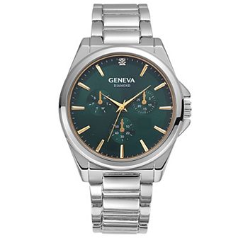 Geneva Men's Diamond Dial Bracelet Watch