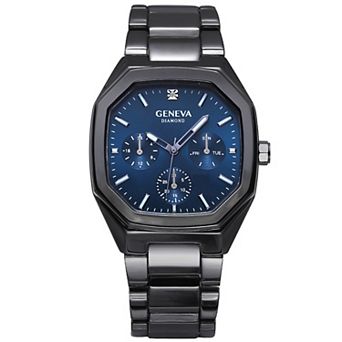 Geneva Men's Diamond Dial Bracelet Watch