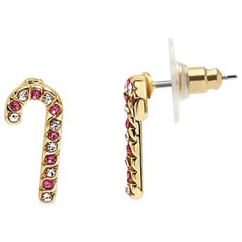 LC Lauren Conrad Gold-Tone Candy Cane Stud Earrings