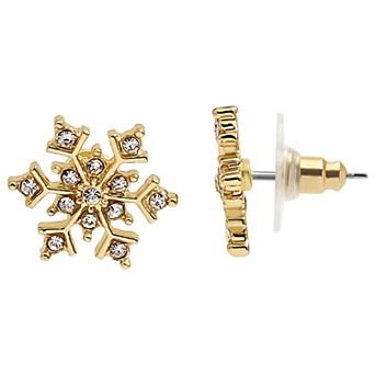 LC Lauren Conrad Gold-Tone Snowflake Earrings