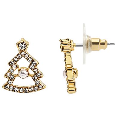 LC Lauren Conrad Simulated Pearl Christmas Tree Earrings