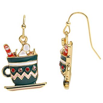 LC Lauren Conrad Gold-Tone Hot Cocoa Drop Earrings