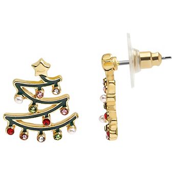 LC Lauren Conrad Christmas Tree Stud Earrings
