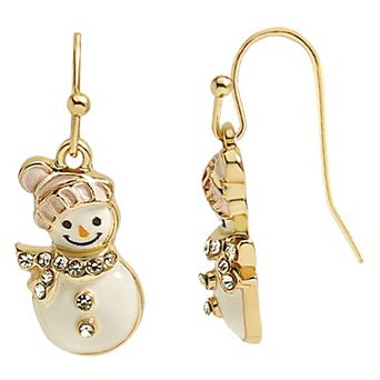 LC Lauren Conrad Snowman Dangle Earrings