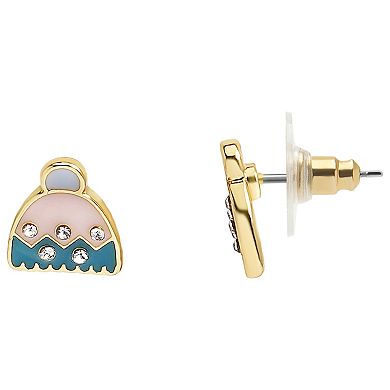 LC Lauren Conrad 3-Pair Gold-Tone Christmas Icons Post Earring Set