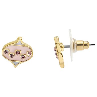LC Lauren Conrad 3-Pair Gold-Tone Christmas Icons Post Earring Set