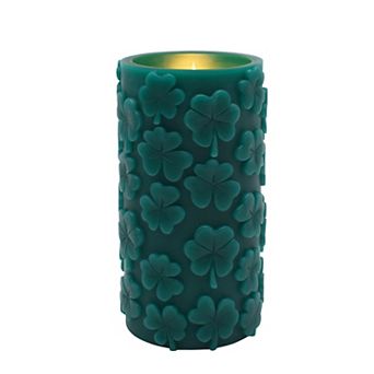 Celebrate Together™ St. Patrick's Day Embossed Shamrock LED Pillar Candle
