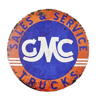American Art Décor GMC Trucks Sales & Service Metal Sign 30-Inch Wall Decor