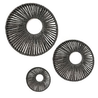 American Art Décor 3 pc Round Paper Rope Wall Decor Set