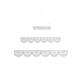 American Art Décor Scallop Metal Floating Shelves 3 pc Picture Ledge Set