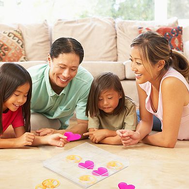 American Art Décor Acrylic Tic Tac Toe Board Game Peace & Heart Signs 10-Inch