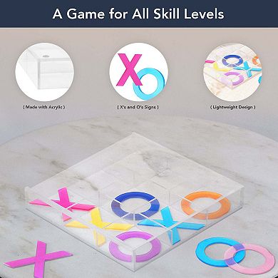 American Art Décor Acrylic Tic Tac Toe Board Game 10-Inch