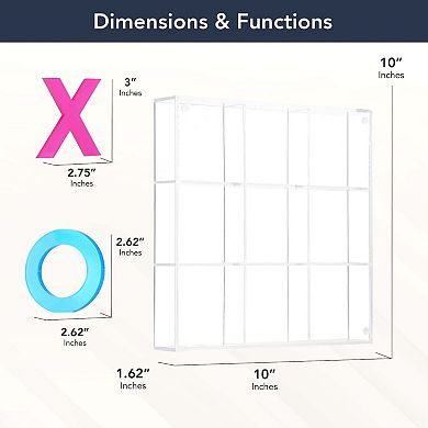 American Art Décor Acrylic Tic Tac Toe Board Game 10-Inch