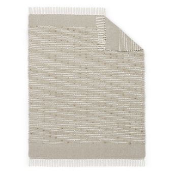 Indigo Road by Egypt Sherrod Damara Slub Stripe Tasseled Cotton Blend Throw Blanket