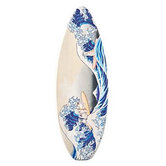 American Art Décor Surfboard Pug & Shiba Inu Wall Decor The Great Wave Beach Decor