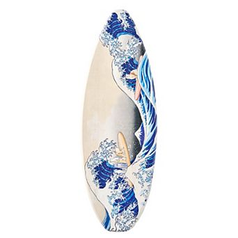 American Art Décor Surfboard Tabby Cats Wall Decor The Great Wave Beach Room Decor