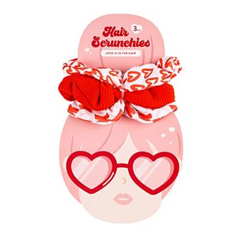 Scrunchies 3 pc Valentine's Hair Accessories Set