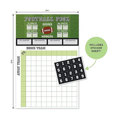 Football Pool Poster with Sticker Sheet