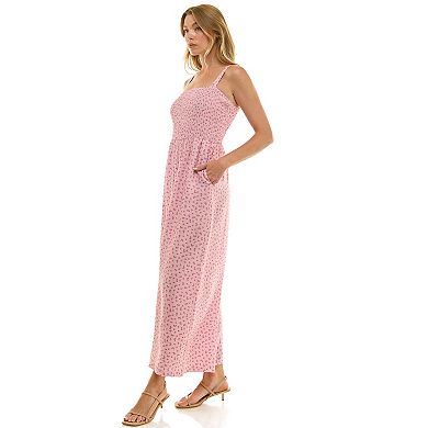 Juniors' As U Wish Smocked Wide Leg Jumpsuit