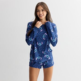 Juniors' Disney's Lilo & Stitch Doodles Stitch Pajama Top & Pajama Shorts Set