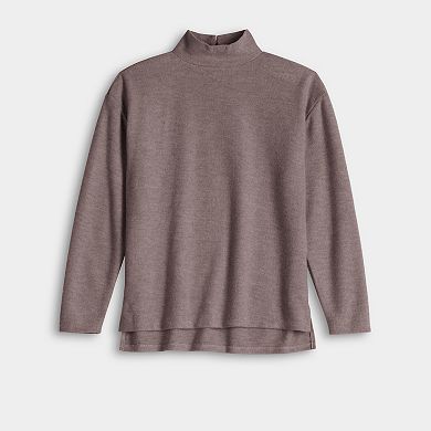 Women's Simply Vera Vera Wang Long Sleeve Turtleneck Scuba Top