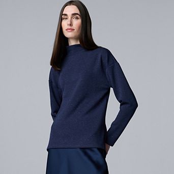 Women's Simply Vera Vera Wang Long Sleeve Turtleneck Scuba Top