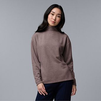Women's Simply Vera Vera Wang Long Sleeve Turtleneck Scuba Top