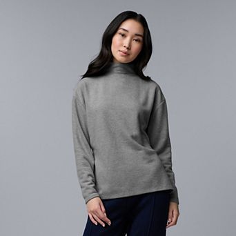 Women's Simply Vera Vera Wang Long Sleeve Turtleneck Scuba Top