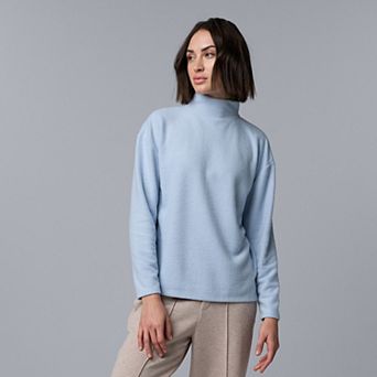 Women's Simply Vera Vera Wang Long Sleeve Turtleneck Scuba Top