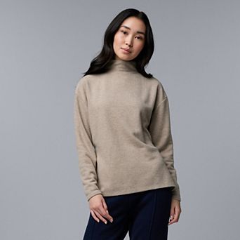 Women's Simply Vera Vera Wang Long Sleeve Turtleneck Scuba Top