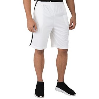 Vibes Men's Tricot Active Shorts Double Stripes Elastic Waist 13" Inseam