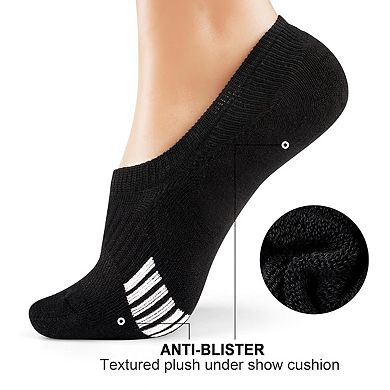 No Show Ankle Socks for Women - 5-Pairs Cushioned & Breathable for Running & Casual Wear
