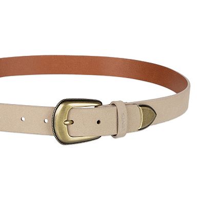 Women's Levi's® Western Style Leather Belt with Engraved Buckle