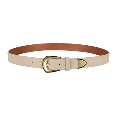 Women's Levi's® Western Style Leather Belt with Engraved Buckle