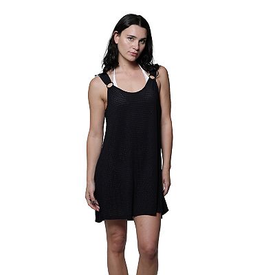 beach cover up tank dress YWJOUDA Summer Beach Dresses for Womens 2026 Plus Size Fashion Swimsuit Cover Up Hollowed Out Crochet Cover Up Sleeveless Beach Dress Tank Top Cover