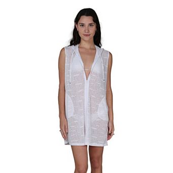 Women's Portocruz Sleeveless Zip Hoodie Swim Cover Up