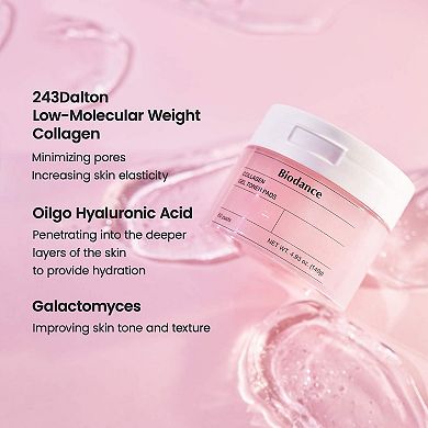 Collagen Gel Toner Pads for Pore Minimizing & Firming Care