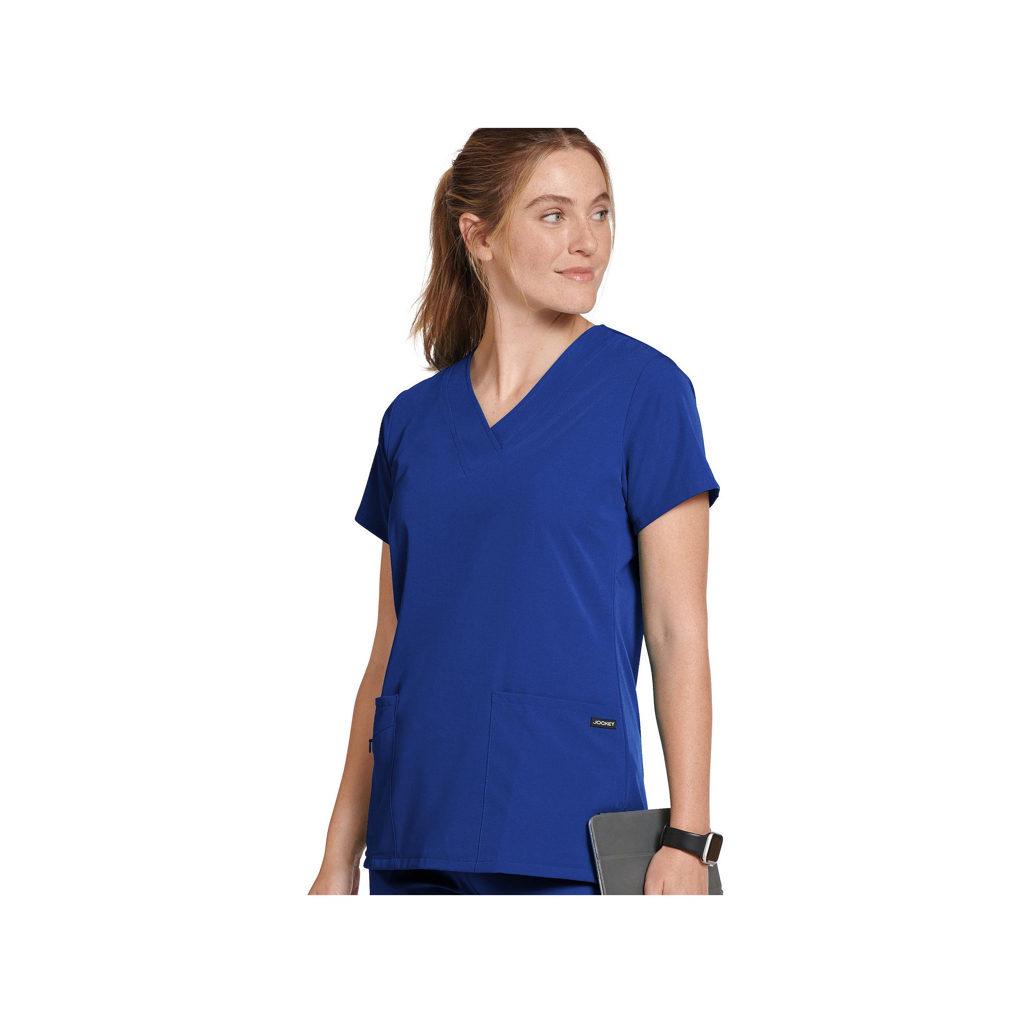 Womens Jockey® Scrubs V-Neck Crossover Top 2206, Size: Large, Galaxy