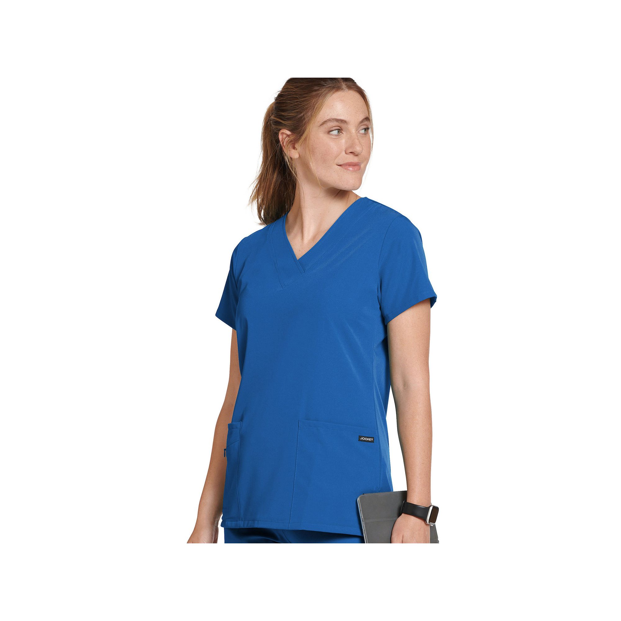 Womens Jockey® Scrubs V-Neck Crossover Top 2206, Size: Small, Royal Blue
