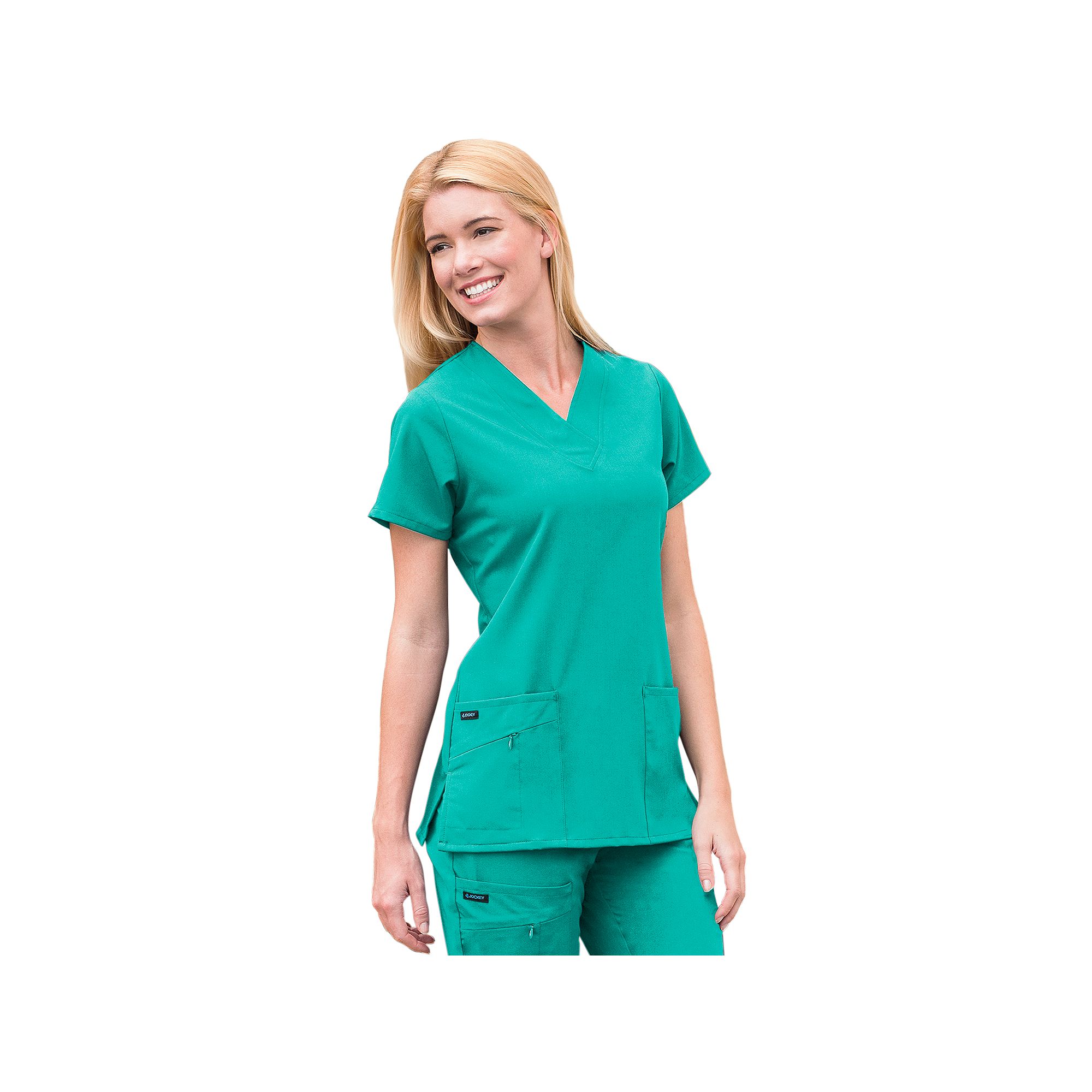 Womens Jockey® Scrubs V-Neck Crossover Top 2206, Size: Small, Blue