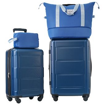 Merax 4 pc Luggage Set with Bags Expanable Spinner Wheels ABS Lightweight Suitcase