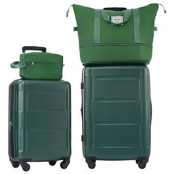 Merax 4 pc Luggage Set with Bags Expanable Spinner Wheels ABS Lightweight Suitcase