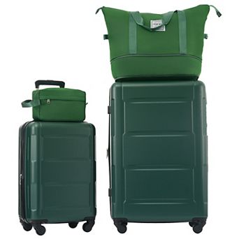 Merax 4 pc Luggage Set with Bags Expanable Spinner Wheels ABS Lightweight Suitcase