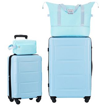 Merax 4 pc Luggage Set with Bags Expanable Spinner Wheels ABS Lightweight Suitcase