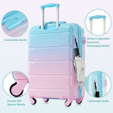 Merax Hardshell Luggage Sets 3 Pcs Spinner Suitcase With Tsa Lock