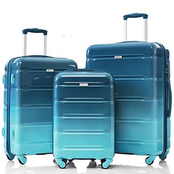 Merax Hardshell Luggage Sets 3 pc Spinner Suitcase With Tsa Lock