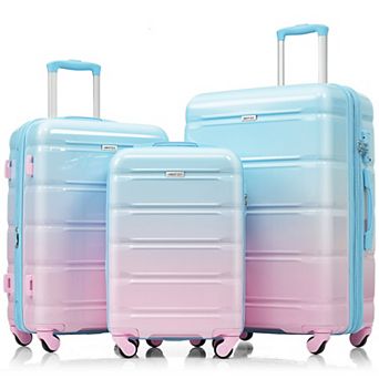Merax Hardshell Luggage Sets 3 pc Spinner Suitcase With Tsa Lock